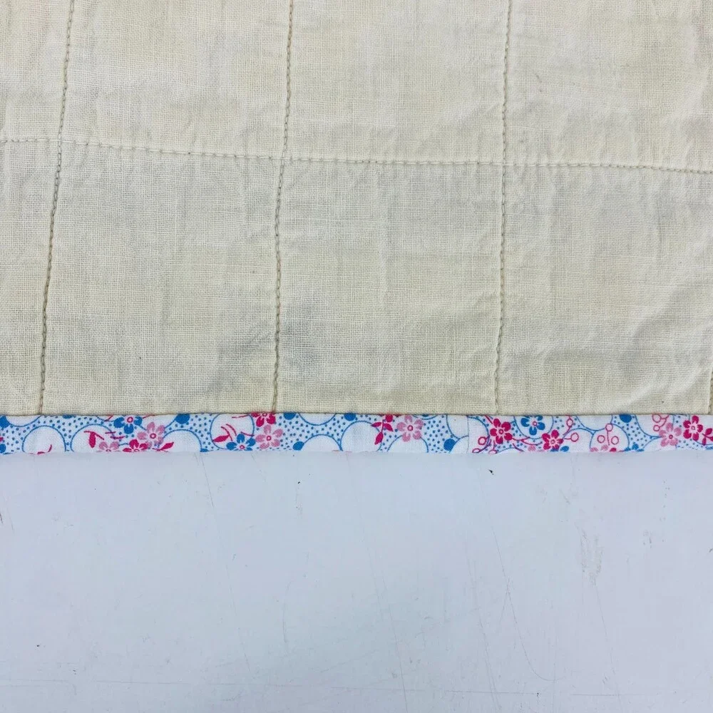 Vintage Handmade Virginia Star Quilt Block 20x20 Cotton Quilt Piece Craft Decor